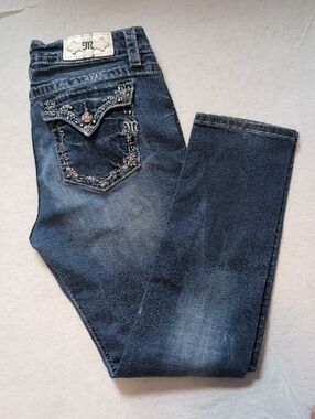 Miss Me Men's Embellished Dark Blue Skinny Jeans